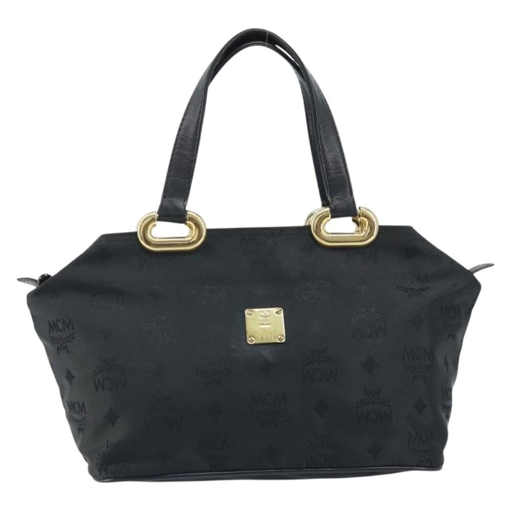 MCM Visetos Nylon Logogram Handbag Black
